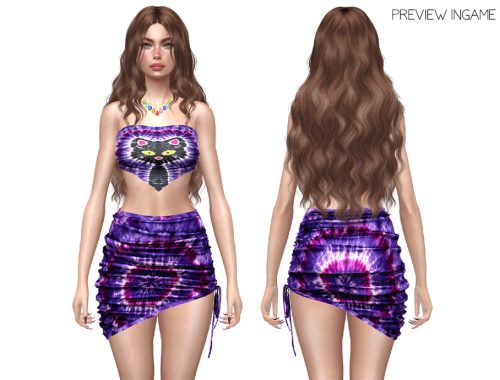 Crop Top And Asymmetrical Skirt