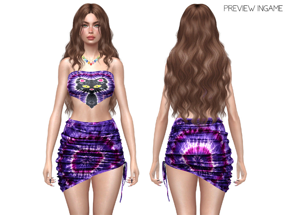 Crop Top And Asymmetrical Skirt - Image 3