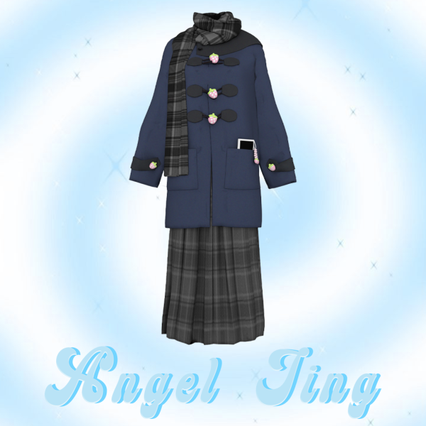 Angeljing Japanese Strawberry Button Jk Coat