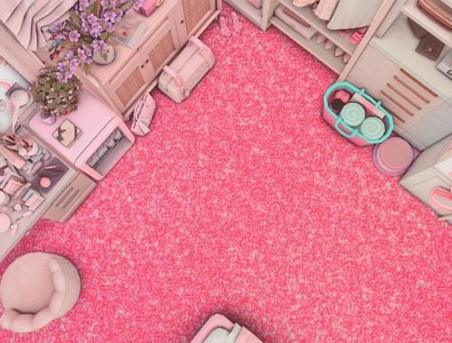 Pink Glitter Floor