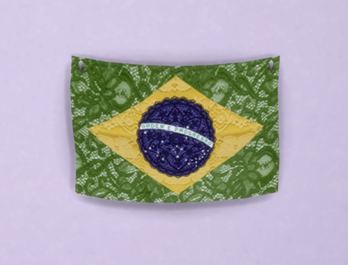 Brazilian Lace Flag