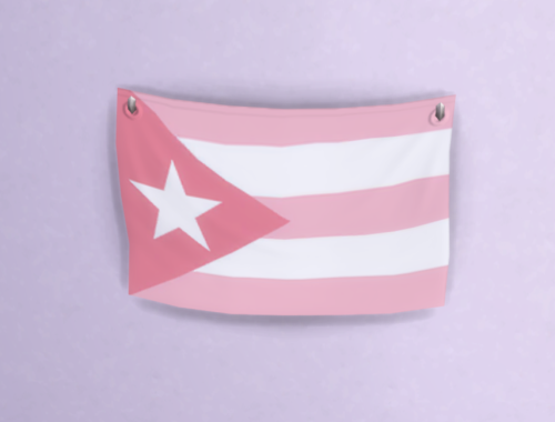 Pink Puerto Rico Flag