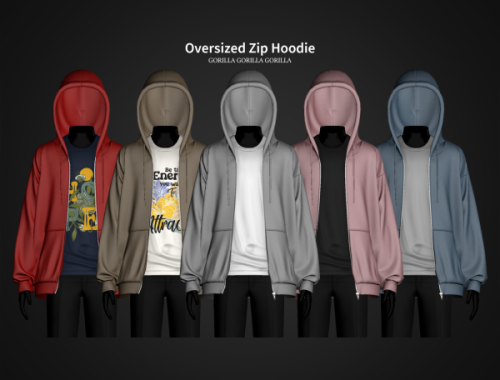 Oversized Zip Hoodie