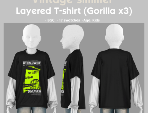 Gorilla X3 T-shirts Conversion For Kids