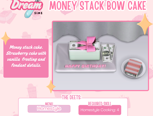 Money Stack Bow Cake