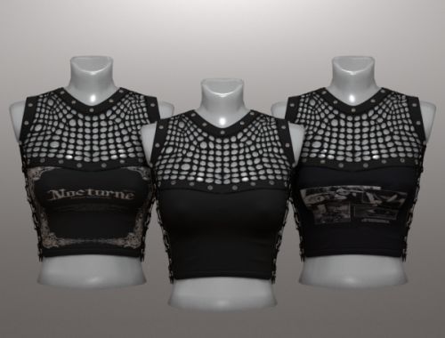 Drussila Fishnet Patchwork Top By Scepter