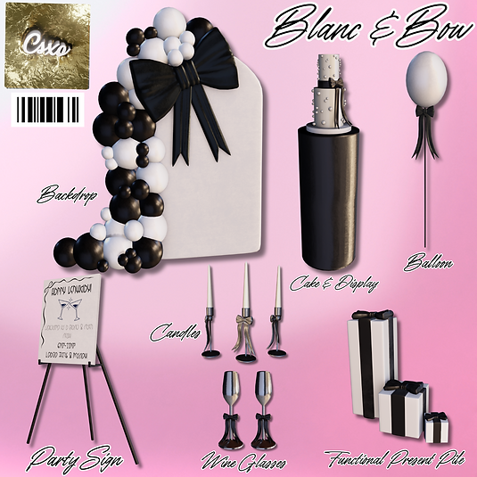 Blanc & Bow Birthday Decor Set