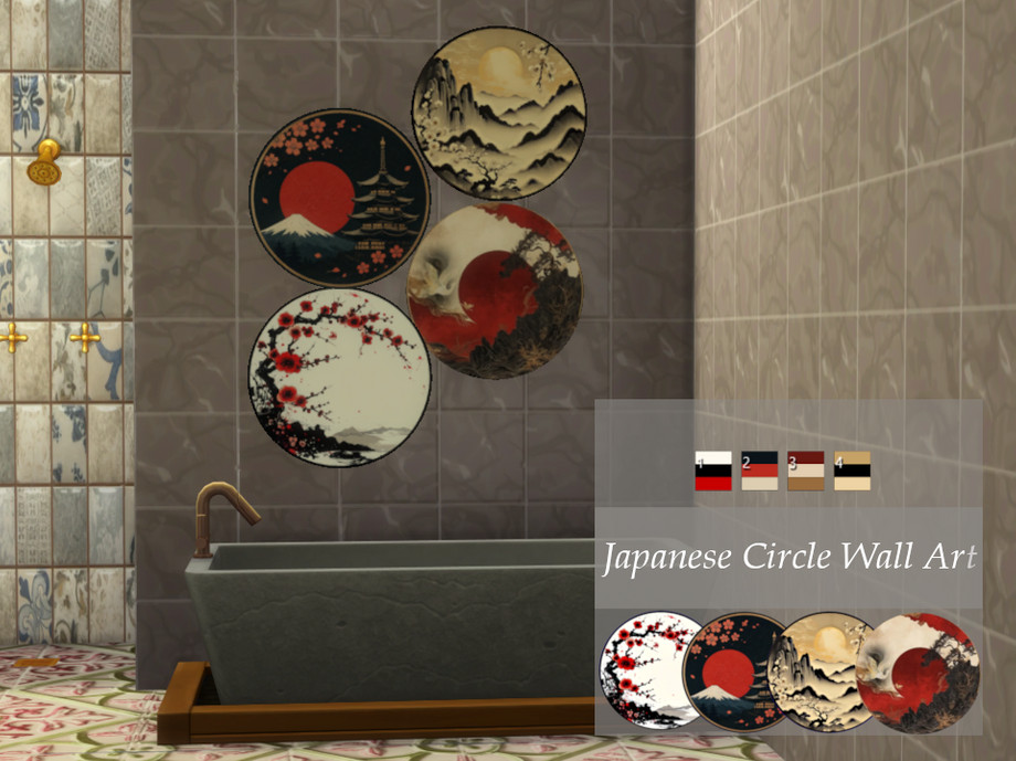 Japanese Circle Wall Art