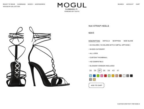 Mogul - Nai Strap Heels (patreon Exclusive)