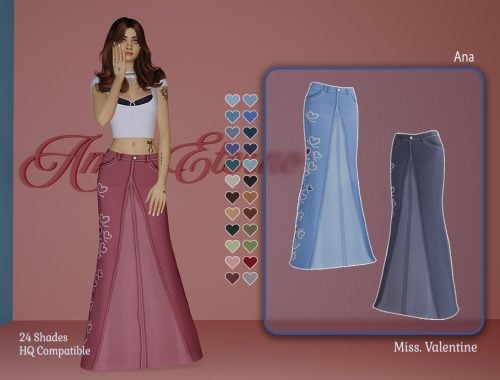 Ana Long Denim Skirt