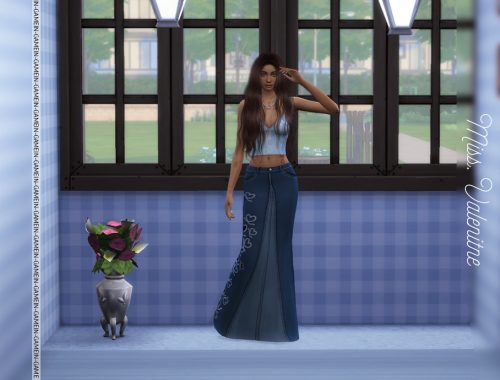 Ana Long Denim Skirt