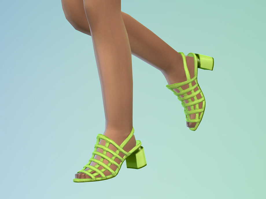 Child Cage Block Heel Sandals - Image 2