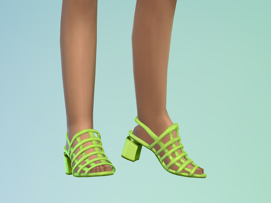 Child Cage Block Heel Sandals - Image 3