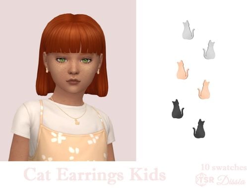 Cat Earrings Kids