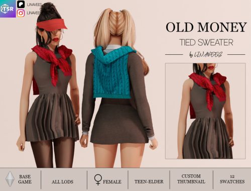 Rita - Tied Sweater - Accessories