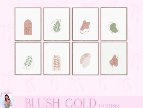 Blush Gold Paintings