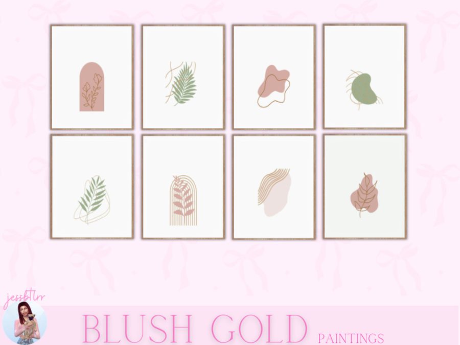 Blush Gold Paintings