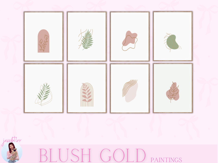 Blush Gold Paintings