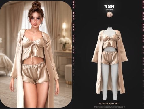 Set-satin Pajama Set