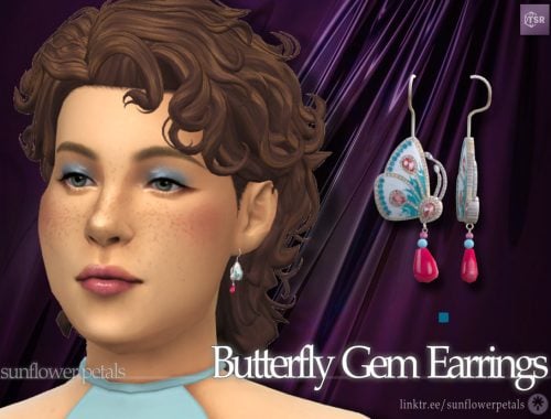 Butterfly Gem Earrings