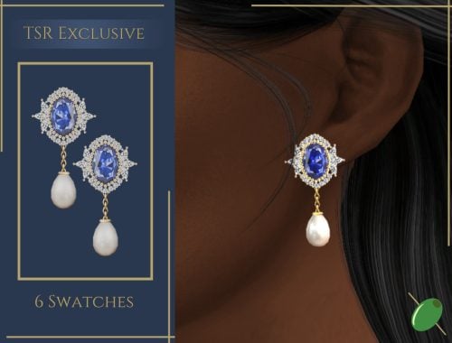 Clara Sapphire Pearl Earrings