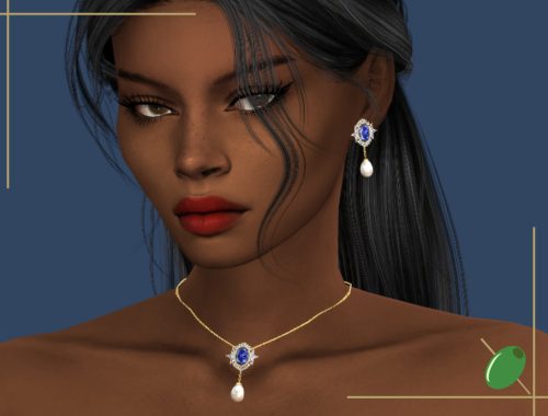 Clara Sapphire Pearl Earrings
