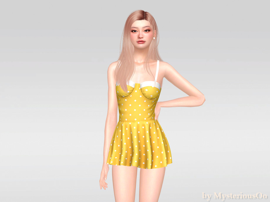 Polka Dot Swimdress - Image 2