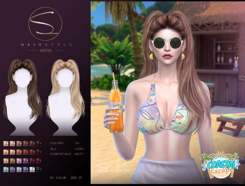 S-club Double Ponytail Hair Coastal Escape