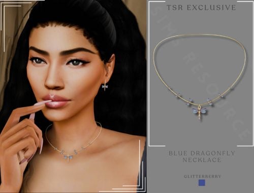 Blue Dragonfly Necklace