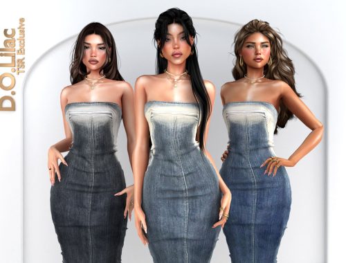Strapless Denim Dress