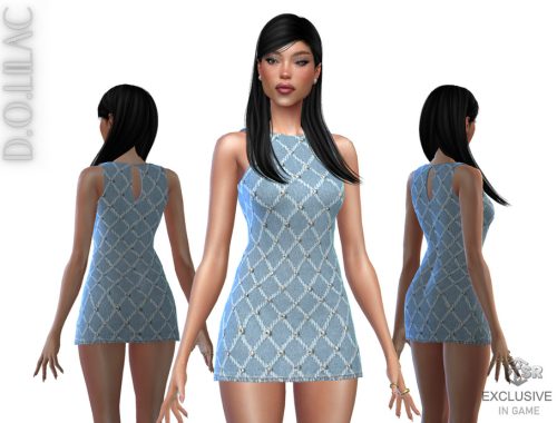 Rhinestone Embellished Dress