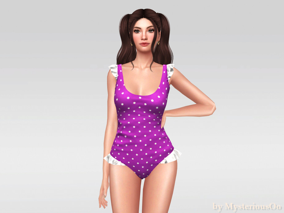 Ruffle Polka Dot Swimsuit - Image 2