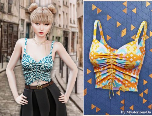 Ruched Drawstring Crop Top