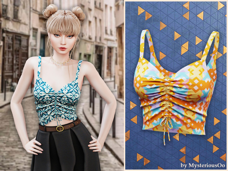 Ruched Drawstring Crop Top