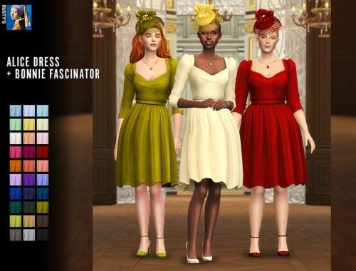 Alice Dress And Bonnie Fascinator Set