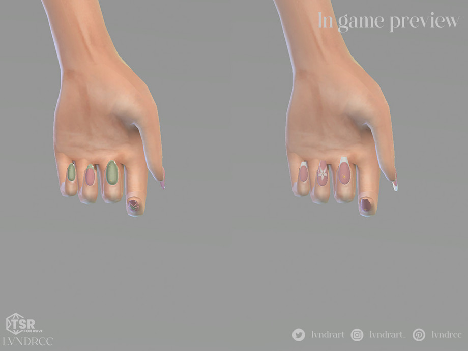 Medium 3d Flower Nails Set - Image 4