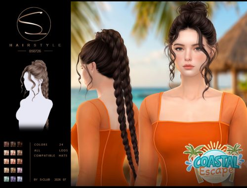 S-club Braid Ponytail Hairstyle Coastal Escape