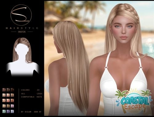 S-club Long Hairstyle Coastal Escape