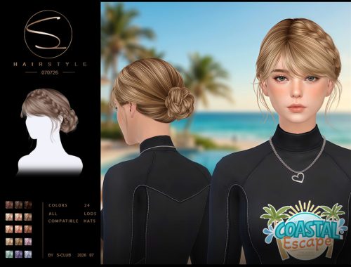 S-club Braid Updo Hairstyle Coastal Escape