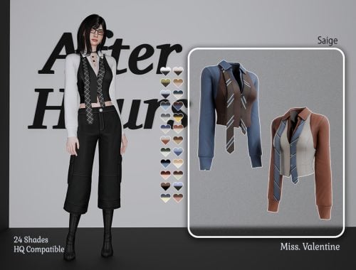 Saige Vest With Shirt