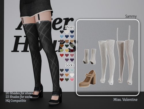 Sammy High Pumps Mary Janes With 3 Types Of Rombus Socks