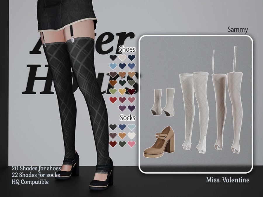 Sammy High Pumps Mary Janes With 3 Types Of Rombus Socks