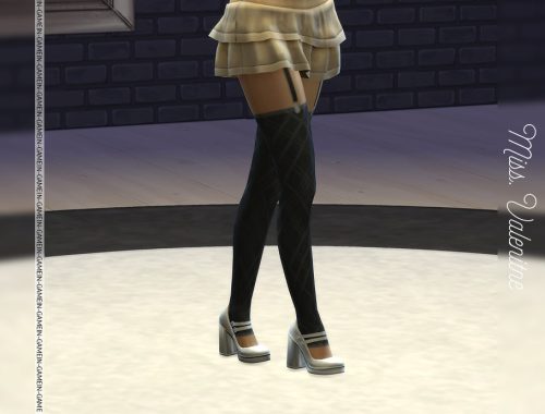Sammy High Pumps Mary Janes With 3 Types Of Rombus Socks