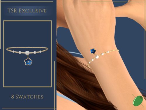 Blue Flower Bracelet