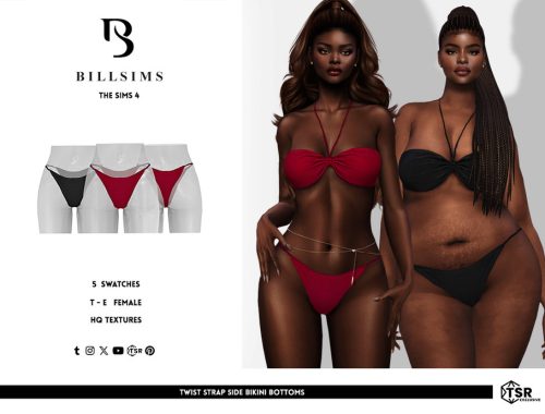 Twist Strap Bandeau Bikini Set