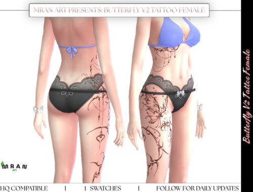 Butterfly V2 Tattoo Female