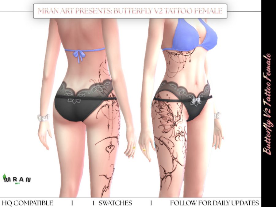 Butterfly V2 Tattoo Female