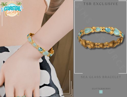 Coastal Escape - Sea Glass Left Bracelet