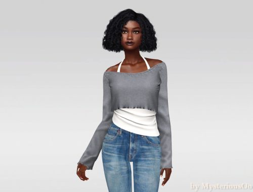 Layered Off-shoulder Crop Top