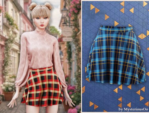 Plaid Skater Mini Skirt